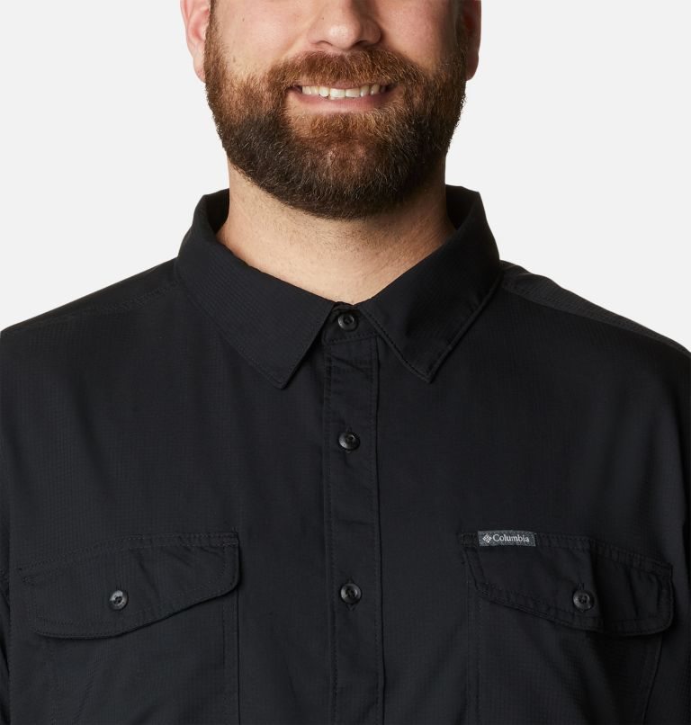 Men's Columbia Utilizer II Solid Short Sleeve Shirts Black | Plus Size CA-Q0L16